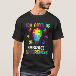 Camiseta Abrace Diferenças 100 Dias De Consciência Autismo 