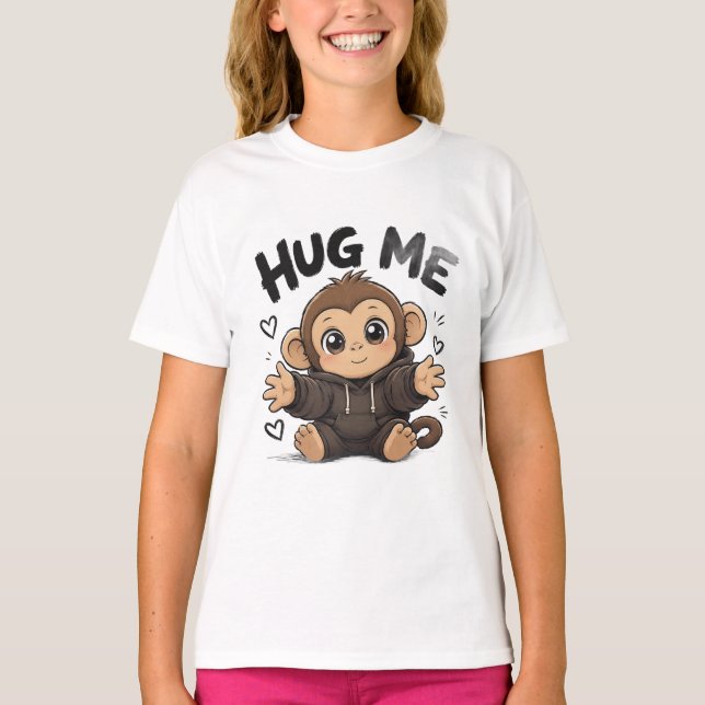 Camiseta Abraçe-me Macaco (Frente)