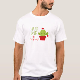 Camiseta Abrace-me que é Natal, cacto