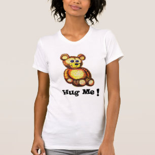 Camiseta Abrace-me t-shirt das senhoras do urso de ursinho