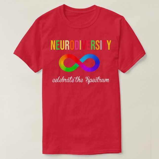 Camiseta Abrace o espectro de neurodiversidade ASD ADHD Aut (Frente do Design)