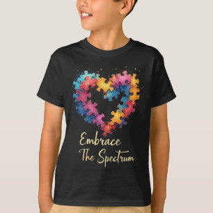 Camiseta Abrace O Mês De Consciência Do Autismo Do Espectro
