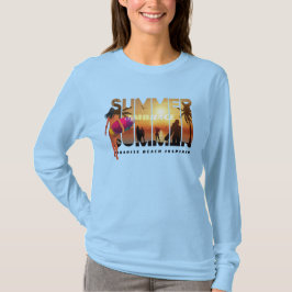 Camiseta Abrace o Verão | Mulheres Longa Folga