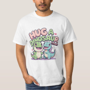 Camiseta Abrace um dinossauro hoje - Kawaii Dino bonito e e