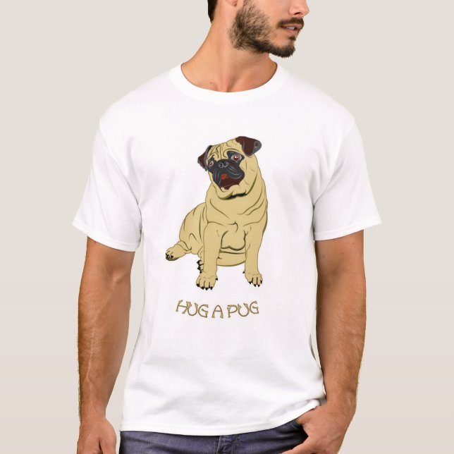 Camiseta Abrace um Pug (Frente)