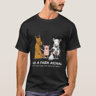 Camiseta Abraço bonito e engraçado um animal de fazenda