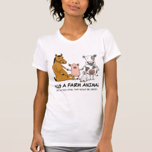 Camiseta Abraço bonito e engraçado um animal de fazenda