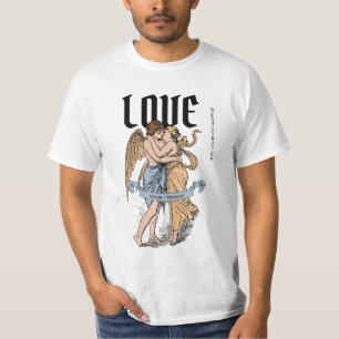 Camiseta Abraço de Amor – Ilustração de Casal Romântico