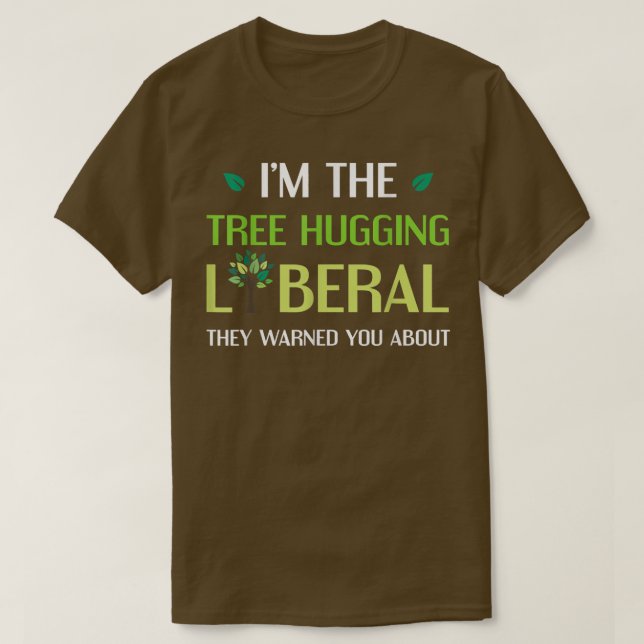 Camiseta Abraço de Árvore Ambiental Liberal Hugger (Frente do Design)
