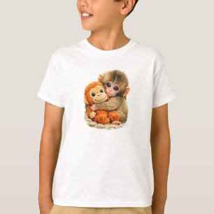 Camiseta “Abraço de Macaco com Amigo”.