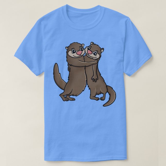 Camiseta Abraço de Otters (Frente do Design)