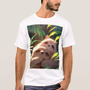 Camiseta Abraço de Preguiça Aconchegante Sob Luz Quente
