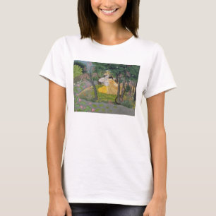 Camiseta Abraço de Radha e de Krishna em um bosque da