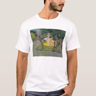 Camiseta Abraço de Radha e de Krishna em um bosque da