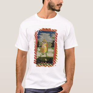 Camiseta Abraço de Radha e de Krishna em um landscap