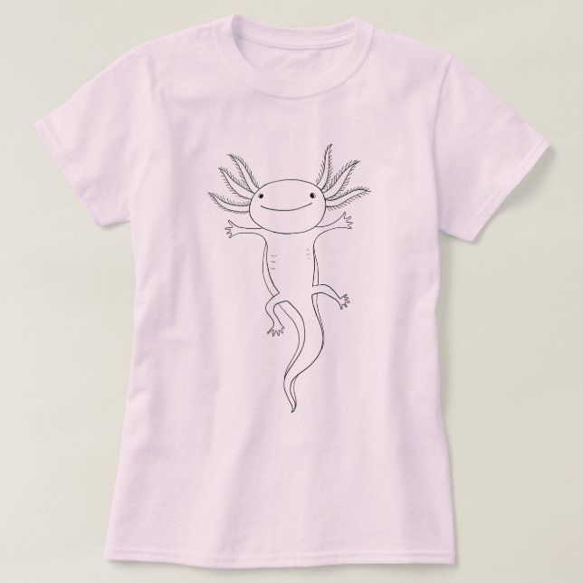 Camiseta Abraço de um Axolotl (Frente do Design)