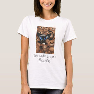Camiseta Abraço de urso do ursinho do gato Siamese por