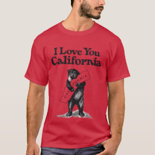 Camiseta Abraço de Urso Eu Amo Califórnia