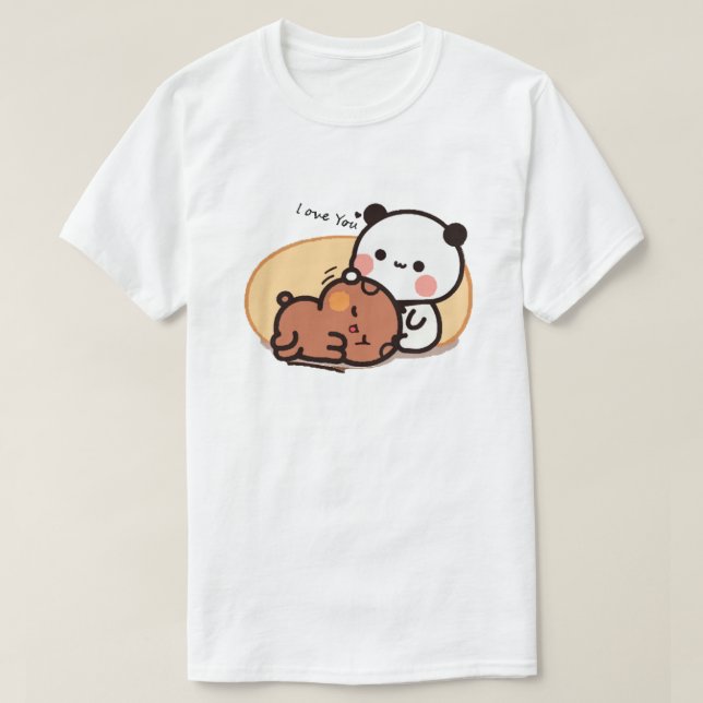 Camiseta abraço de urso panda (Frente do Design)