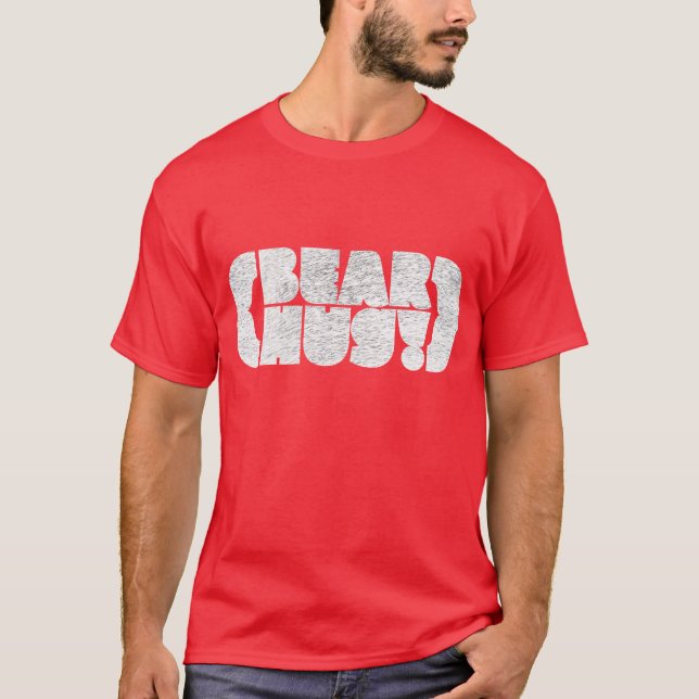 Camiseta Abraço de urso: Vermelho (Frente)