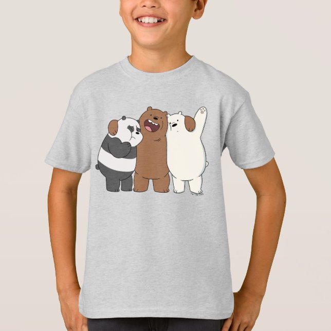 Camiseta Abraço do Grupo Bare Bears (Frente)