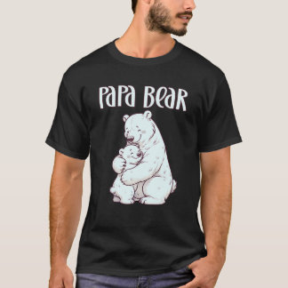 Camiseta Abraço do Urso Polar Dia de os pais do Papa Urso
