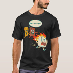 Camiseta Abraço em Grupo Marshmallow Fogueira Smores Camise