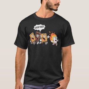 Camiseta Abraço em Grupo Marshmallow Fogueira Smores Divert