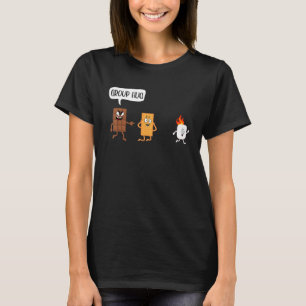 Camiseta Abraço em Grupo Tenda Smore Glamping Selvagem Fogu