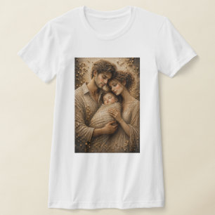 Camiseta Abraço Eterno – Retrato de Família em Micro Mosaic