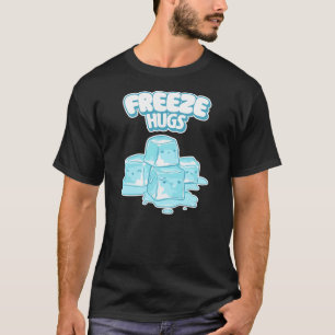 Camiseta Abraços Congelados Cubos de Gelo Divertido Kawaii
