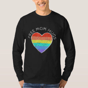 Camiseta Abraços de Mãe Gratuitos Bandeira Arco-Íris Lgbtqi