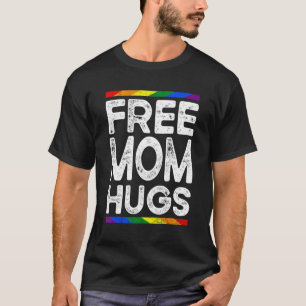 Camiseta Abraços de Mãe Gratuitos Bandeira LGBT LGBTQ Arco-