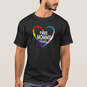 Camiseta Abraços De Mamãe Livre Lgbt Q Arco-Íris E Transgên