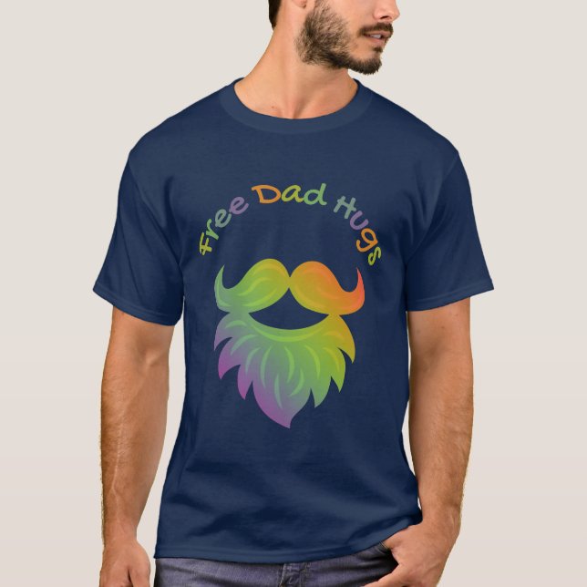 Camiseta Abraços de pai com barba (Frente)