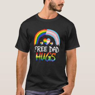 Camiseta Abraços de Pai Gratuito Pai Lgbt Sinalizador Gay L