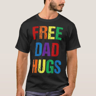 Camiseta Abraços de Pai Gratuito T para Homens LGBTQ Orgul