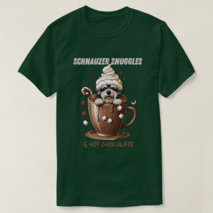 Camiseta Abraços de Schnauzer e Chocolate Quente