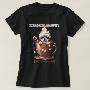 Camiseta Abraços de Schnauzer e Chocolate Quente