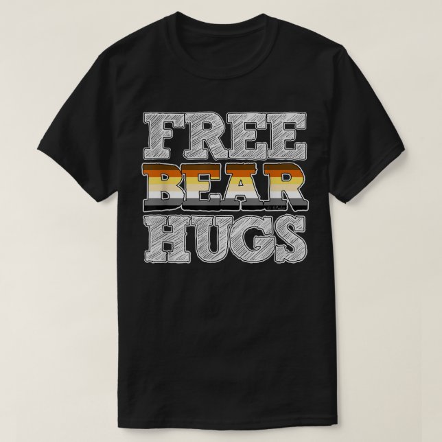 Camiseta Abraços de Urso Livre do Orgulho de gay (Frente do Design)
