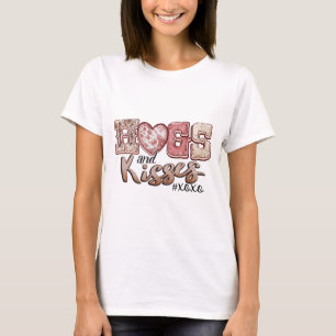 Camiseta Abraços e beijos xoxo Dia de os namorados T-Shirt