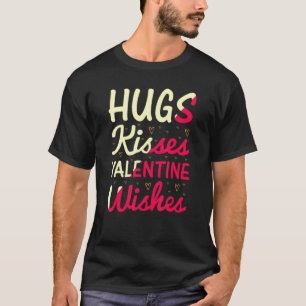 Camiseta Abraços e Dias de os namorados de Beijo Desejam Di