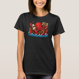 Camiseta Abraços grátis Kraken! Cute Monstro Marinho DND