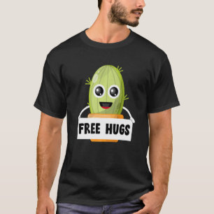 Camiseta Abraços Gratuitos Cacto Fofo Suculenta Cacto Engra