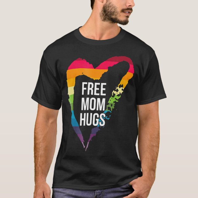 Camiseta abraços gratuitos da mãe na LGBT (Frente)