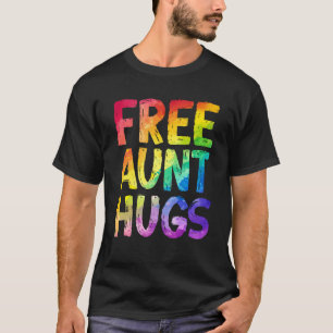 Camiseta Abraços Gratuitos da Tia Orgulho LGBT LGBTQ Lésbic