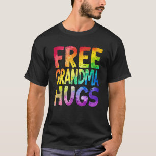 Camiseta Abraços Gratuitos da Vovó Orgulho LGBT LGBTQ Lésbi
