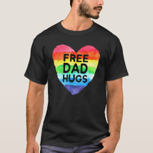 Camiseta Abraços Gratuitos Do Pai Arco-Íris Gay Lgbt Pr