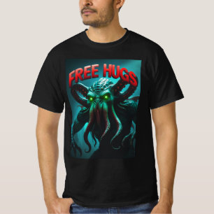 Camiseta ABRAÇOS GRATUITOS (Do Seu Novo Deus) Cthulhu