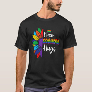 Camiseta Abraços Gratuitos do Vovô Orgulhoso Vovô Lgbt Arco